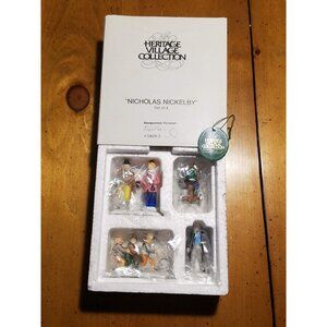 "Nicholas Nickleby"  set of 4 #5929-3 Heritage Village Collection -Retired-